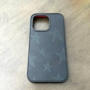 Casetfiy Stars Matte Black iPhone 13 Pro Impact Case